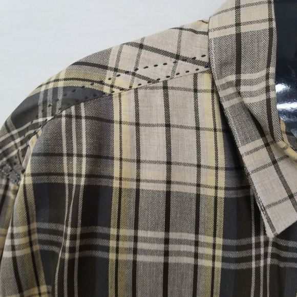 Method Button Down Shirt Mens Size XXL Tan Plaid - Picture 7 of 16